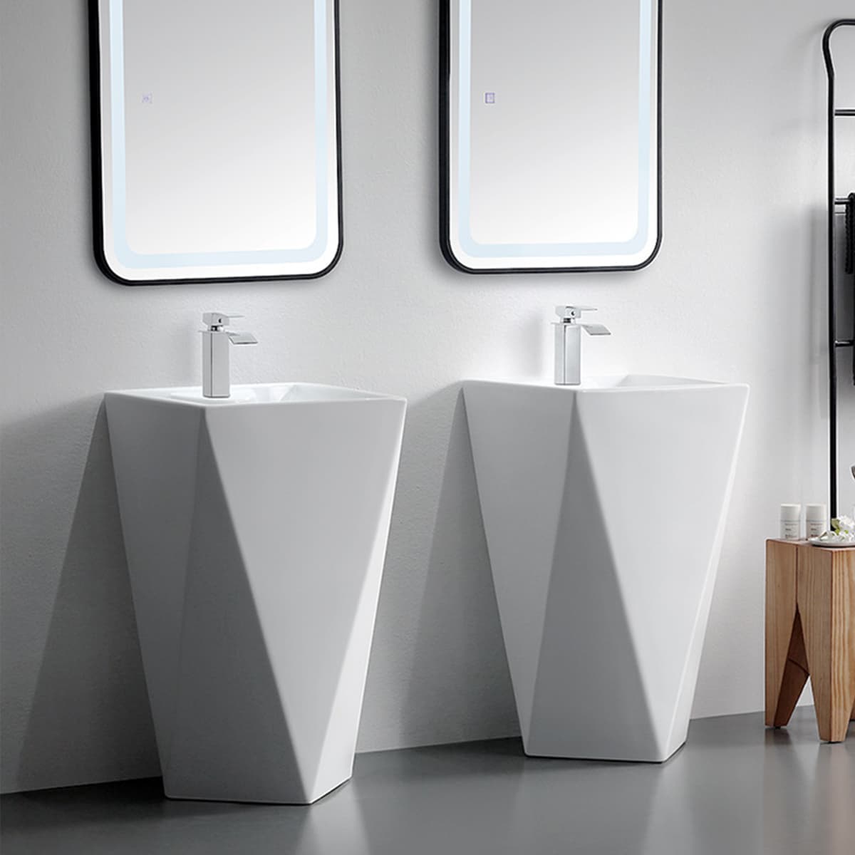 Lavamanos con Pedestal Blanco